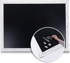 Loddie Doddie Magnetic Chalkboard - 46 x 34.5 in White Rustic Frame - Erasable Blackboard with Magnetic Surface - Magnet Board for Wall & Chalkboard Sign