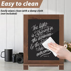 Magnetic Chalkboard 10"x14" Small Chalkboard Signs with Stand, Tabletop or Wall-Hanging Menu Board, Rustic Wood Frame Chalk Board Sign Board for Countertop Display/Home Décor/Wedding