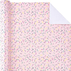 WRAPAHOLIC Wrapping Paper Roll - Mini Roll - 17 Inch x 33 Feet - Colorful Line Segment Print Design for Birthday, Party, Baby Shower