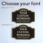 Custom Decorative Metal Signs, Personalized Aluminum, Custom Driveway, Waterproof USA Made, Black Charcoal 14x10 In