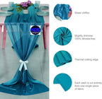 MDS Halloween Chiffon Table Runner - 20 Pack, 29 x 170 Inches, 14ft Each - Sheer Spooky Table Runners for Haunted House Parties, Trick-or-Treat Tables, Witchy Décor, Wedding & Events - Dark Teal
