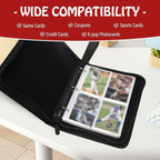 Baseball Card Binder,Trading Card Binder 4 Pocket,400 Pockets Card Holder with 50 Removable Sleeves,Trading Card Albums for Game Cards,Premium Card Book, Game Cards & Sports Cards White