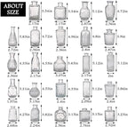 Bud Vases in Bulk 24, Small Vase for Flowers, Glass Vase for Centerpieces, Small Flower Vases for Centerpieces, Mini Vases, Vintage Vase, Clear Bud Vases for Wedding Table Decor