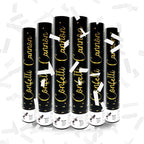 6 Pack White Confetti Poppers, 12 Inch Confetti Cannon Party Poppers Shooters for Gender Reveal, Birthday, Wedding, Graduation, Anniversary, Parties, Christmas, New Year's Eve
