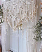 S.N.HANDICRAFTS Macrame Large Curtain Bohemian Boho Decoration Backdrop Wedding Wall Hanging (60X85)