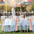 Satin Chair Sashes Bows Universal Chair Ribbon Ties Back Sash for Wedding Party Reception Events Banquets Hotel Event Chair Cover Decoration (7x108 inch) (100, Blush Pink)
