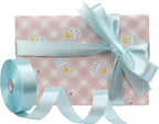 Light Blue Solid Satin Ribbon 1 Inch 50 Yards Solid Polyester Fabric Ribbon for Gift Wrapping Wedding Christmas Baby Shower Birthday Party Decoration Handmade Immortal Flower Craft