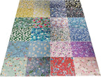 8" x 8" 25 PCS 100% Cotton Fabric Bundles for Quilting Sewing DIY & Quilt Beginners, Quilting Fabric Squares