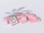 TheDisplayGuys - 25-Pack #53 Kraft Paper Cardboard Gift Boxes/Jewelry Cases w. Cotton Padding & Lid - Pink - (5.4" x 3.9" x 1.0")