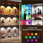 Rechargeable Puck Lights with Remote Control, 12 Color Changing Under Cabinet Lighting, Wireless RGB tv Led lights for bedroom & Closet, Dimmable Magnetic under counter lights for kitchen, Shelf,Party