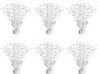 6 Pack Star Table Centerpieces for Party, Birthday Table Decorations for Kids Adults, Party Centerpieces for Tables for Wedding Baby Shower Graduation Holiday Event (White)