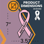 Magnet Me Up Breast Cancer Survivor Pink Ribbon Magnet Decal - 3.5x7 Inches, 2 Pack, Automotive Magnet for Car, Truck, SUV - Show Support and Raise Awareness with This Meaningful Auto Magnet