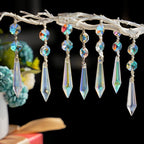 20pcs 55mm Chandelier Icicle Crystal Prism Suncatcher,Chandelier Crystals Replacement,Crystals for Chandeliers with Hooks for Windows Wedding Lamp Decoration(AB Colors)