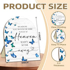 Memorial Sign for Wedding, Bridal Shower Table Decorative Sign, We Know You Would Be Here Today Wooden Sign with Stand, Butterfly Decor Wedding Reception, Event Party Favor Supplies 9 * 11IN
