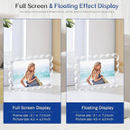 Scalloped Magnetic Picture Frame 4x6 Inch - 6Pack Clear Acrylic Photo Frame, 20mm Thick Double-Sided Magnet Design, Trendy Desktop Display for Home/Office Decor (6 Pack, 4X6)