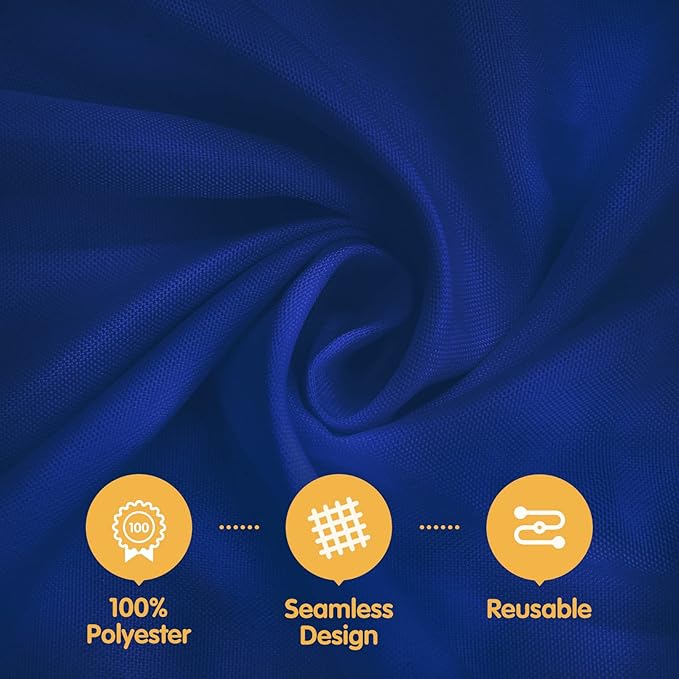 BRILLMAX 4 Pack Navy Blue Round Tablecloths 108 Inch - Circle Bulk Linen Polyester Fabric Washable Table Cloth Cover for Wedding Reception Banquet Birthday Party Buffet Restaurant