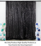 ShinyBeauty Sequin Drapes - Black 7FTx7FT Glitter Backdrop Fabric - 96Inches Long - Photography & Graduation Backdrop