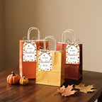 50Pcs Fall Thankful for You Tags, 3.3x2.1 Inch Thanksgiving Gift Tags with String, Thanksgiving Name Tags with Maple Leaf for Autumn Holiday Party Favors DIY Craft Decorations