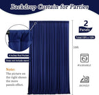 10 x 10 Feet Royal Blue Backdrop Curtain for Partie, Background Curtains for Photoshoot, Birthday, Wedding, Halloween, Thanksgiving, Christmas Day, New Year Party Decorations 5Ft x 10Ft, 2 Panels