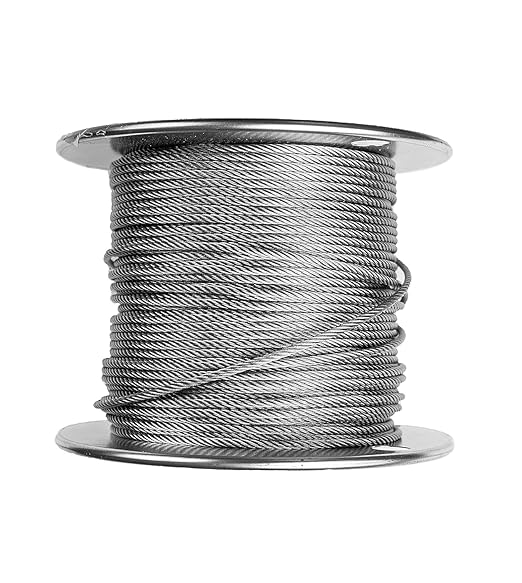Laureola 1/8" 7x19 Stainless Steel Aircraft Wire Rope 304 Grade (200ft)