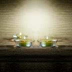 WGV Sturdy Tea Light Votive Candle Holder 3" W, Clear Heavy Thick Chubby Plate Bowl Glass, Small Accent Decor, 6 Pieces