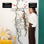180cm/70.86in Bendable Artificial Tree Branches Liana Vines Garland Rattan with Moss Fake Plants Twigs for Wall Hanging Home Room Outdoor Wedding Background Decoration