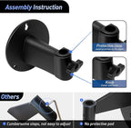 Microphone Wall Mount Boom Arm - Microphone Wall Mount for Mic holder，Horizontal Mounting Wall，Space Saving Desktop Metal Mic Stand Clamp by SUNMON