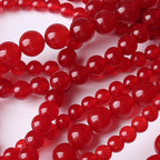 Carnelian Stone Beads Gemstone Round Crystal Energy Jade Beads Stone Beads for Jewelry Making DIY Bracelet Necklace Jewelry Making 1 Strand 15.5inch 60PCS 6MM