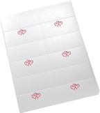 Linked Hearts Printable Place Cards, Ruby Red (Choose Color), Set of 150 (25 Sheets), Laser & Inkjet Printers - Wedding, Party, Dinner, and Special Events - Made in the USA