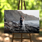 Personalized Wedding Photo Acrylic Welcome Sign – Custom Picture Board with Bride & Groom Names, Elegant Acrylic Wedding Reception Entrance or Ceremony Decoration, Indoor & Outdoor Keepsake Gift #7