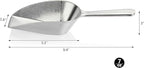 New Star Foodservice 34684 One-Piece Cast Aluminum Flat Bottom Bar Ice Flour Utility Scoop, 7-Ounce, Silver