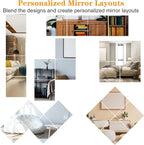 16Pcs Mirror Centerpieces for Tables, 7.87 x 7.87inch Square Mirrors Candle Plate Acrylic Wall Mirror Tiles for Wedding Table Party Centerpieces DIY Craft, 2mm