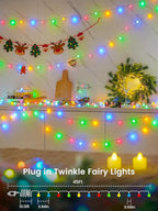 46ft Smart Color Changing Christmas Lights, 100 LED RGB Globe String Lights App Control with Remote & Timer, Music Sync Fairy Light Plug in Waterproof for Christmas Decoration Indoor Outdoor Bedroom