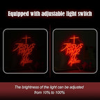 Jesus Paid It All Neon Sign Red Cross Neon Light for Wall Decor Dimmable Jesus Cross LED Light Up Sign for Christian Church Christams Home Wedding Decor Birthday Gifts(16.7 * 12.8In)