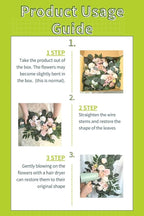 Wedding Sign Faux Flower Swag (Pack of 2) for Ceremony Party Reception Entrance Floral Decor Wall Easel Stand for Wedding Poster Welcome Sign (Pink)