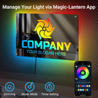 Custom Light up Mirror Signs for Business with Remote, Large Personalized Mirror Logo Led Sign for Office Storefront, Color Changing Customized Neon Sign Logo Banners for Enhanced Branding Slogan