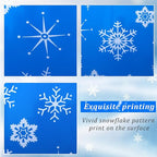 Skylety 40 Pieces Snowflake Balloons Bulk Winter Transparent Snowflake Latex Balloons for Christmas Birthday Wedding Party Decorations(Blue)