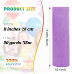 Crystal Organza Fabric Tulle 11 Inch by 50 Yards Sheer Tulle Rolls for DIY Craft Wedding Party Baby Shower Decor Gift Wrapping Party Supplies (Purple)