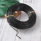 Fashewelry 114 Feet 10 Gauge Aluminum Wire Black Bendable Metal Craft Wire for Beading Jewelry Craft Making (2.5mm)
