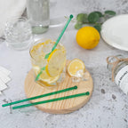 50-PCS Christmas Green Glitter Plastic Swizzle Sticks, Crystal Cake Pops, Cocktail Coffee Drink Stirrers, Stir Sticks for Christmas Party, 7.24 Inch