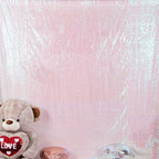JYFLZQ White Iridescent Sequin Backdrop Curtains 7ft x 7ft 1 Panel Glitter Photo Booth Backdrops Sparkly Photography Background Drapes for Parties Wedding Bridal Showers