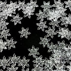 HappyFiller Sensory Bin Filler Gems 114 PCS Clear Mini Acrylic Snowflake No Holes Crystal Centerpieces for Vase Fillers,Home Decorations,Winter Table Scatters,Crafts,10 OZ