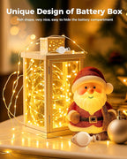 btfarm 3 Pack Fairy Lights Battery Operated, 7FT 20 LED Mini String Lights Waterproof Silver Wire for Mason Jars Centerpiece Table Crafts Bedroom Christmas Decoration, Warm White
