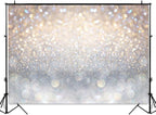 Mocsicka 7x5 Bokeh Photography Backdrop Blue Grey Spots Sparkle (No Real Glitter) Background Weeding Baby Shower Birthdat Newborn Baby Portrait Photo Studio Props (7x5ft (82x60 inch))