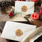 100-1000pcs Custom Stickers Merry Christmas Stickers Personalized Labels Adhesive Xmas Decorative Envelope Seals Stickers for Cards Gift Boxes (Round-6)