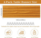 Velvet Table Runner 20 x 120 Inches 10ft Luxurious Thick Soft Velvet Christmas Thanksgiving Wedding Reception Table Runner for Party Reception Decorations(Gold, 6 Pack)