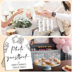 Wedding Photo Guestbook Desk Decor, Minimalism Style Welcome Sign, Bridal Shower Sign, Baby Shower Decoration Supplies, Wedding Reception Plaque with Stand 8 * 10In