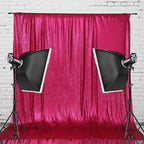 Eternal Beauty Hot Pink Sequin Backdrop, 5x7 Ft Glitter Background Curtains for Shimmer Photography Party Wedding Birthday Back Drop Decor