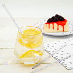 50-PCS Silver Glitter Plastic Swizzle Sticks, Crystal Cake Pops, Cocktail Coffee Drink Stirrers, Lolipop Stick, 7.24 Inch