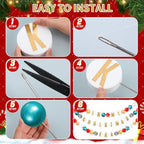 Giant Friendship Bracelet Garland Kit, DIY Birthday Banner with Letters Ball Jumbo Customizable Friendship Bracelet Decor for Halloween Christmas Wedding Party(Red, Green, White)